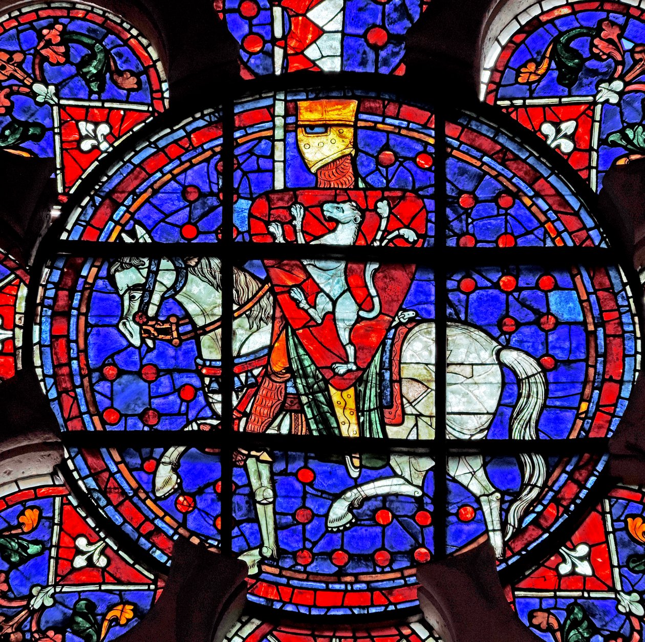 Rosace représentant Simon de Montfort, Cathédrale de Chartres - French School