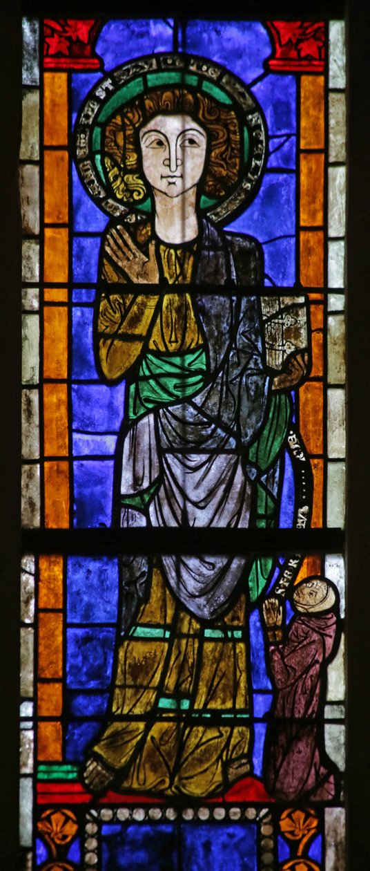 Vitrail représentant Saint Jean - French School