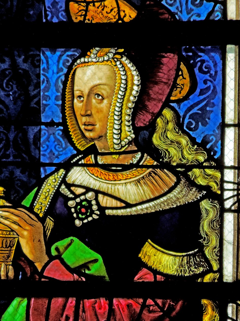 Vitrail représentant Sainte Marie-Madeleine - French School