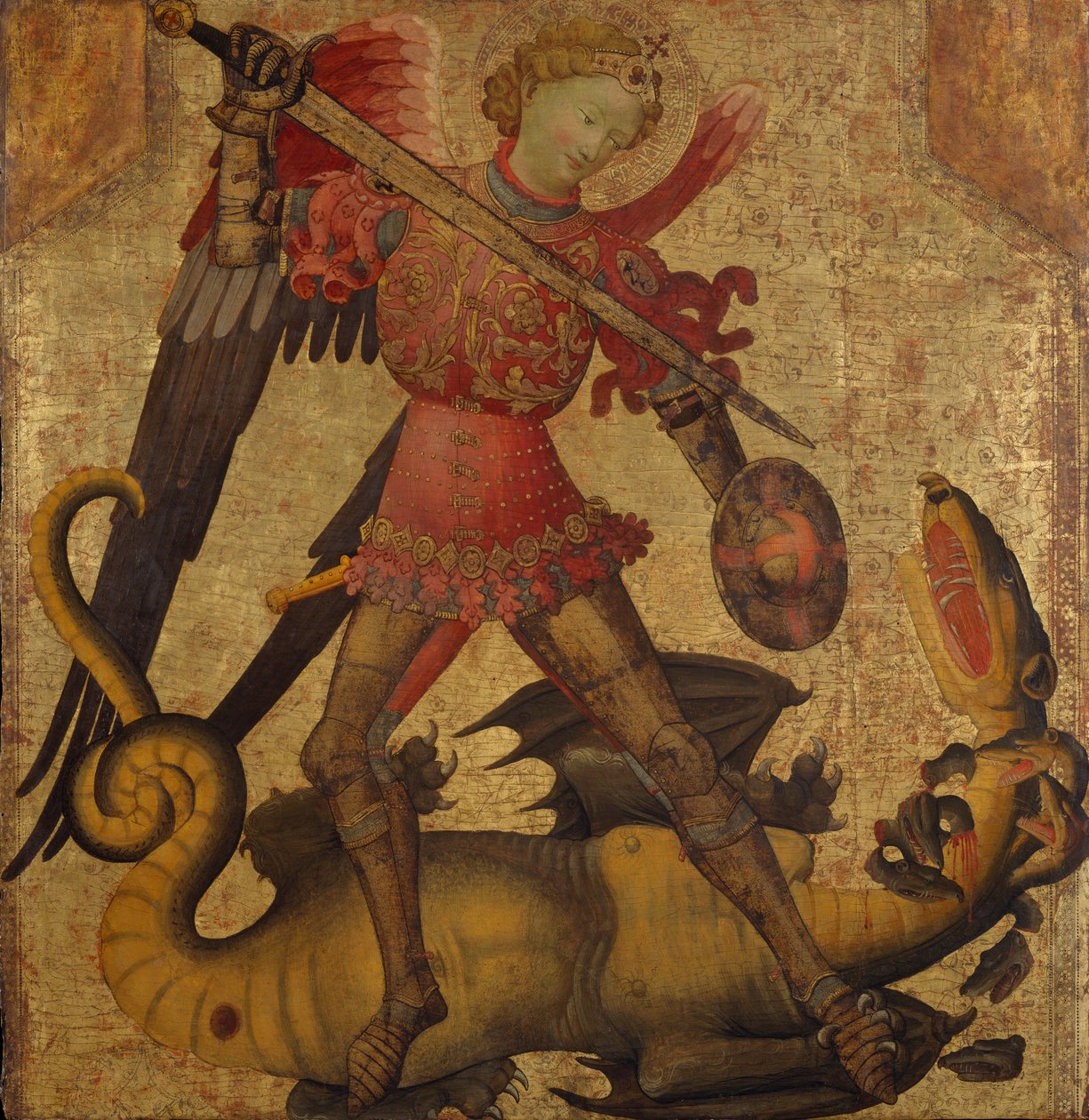Saint Michel et le Dragon, c.1405 - Spanish School