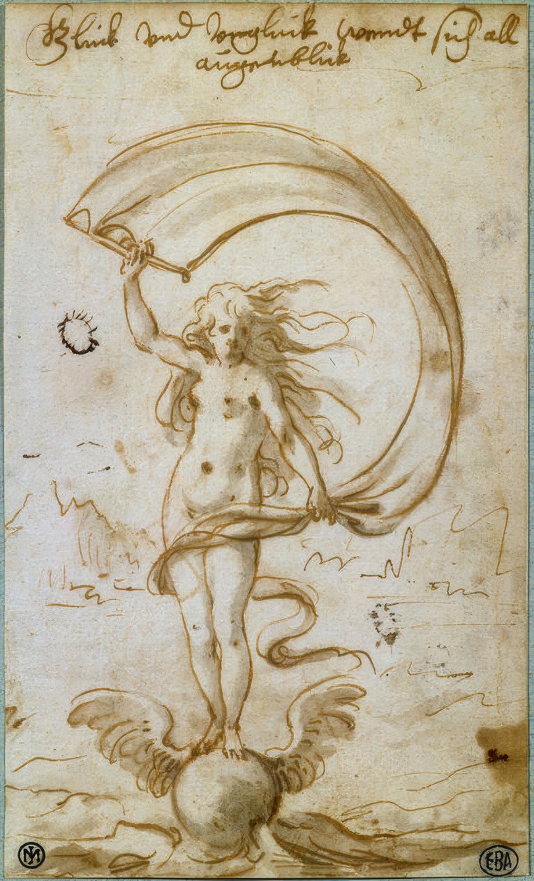 Fortune avec une voile sur une sphère ailée - Löscher and Petsch
