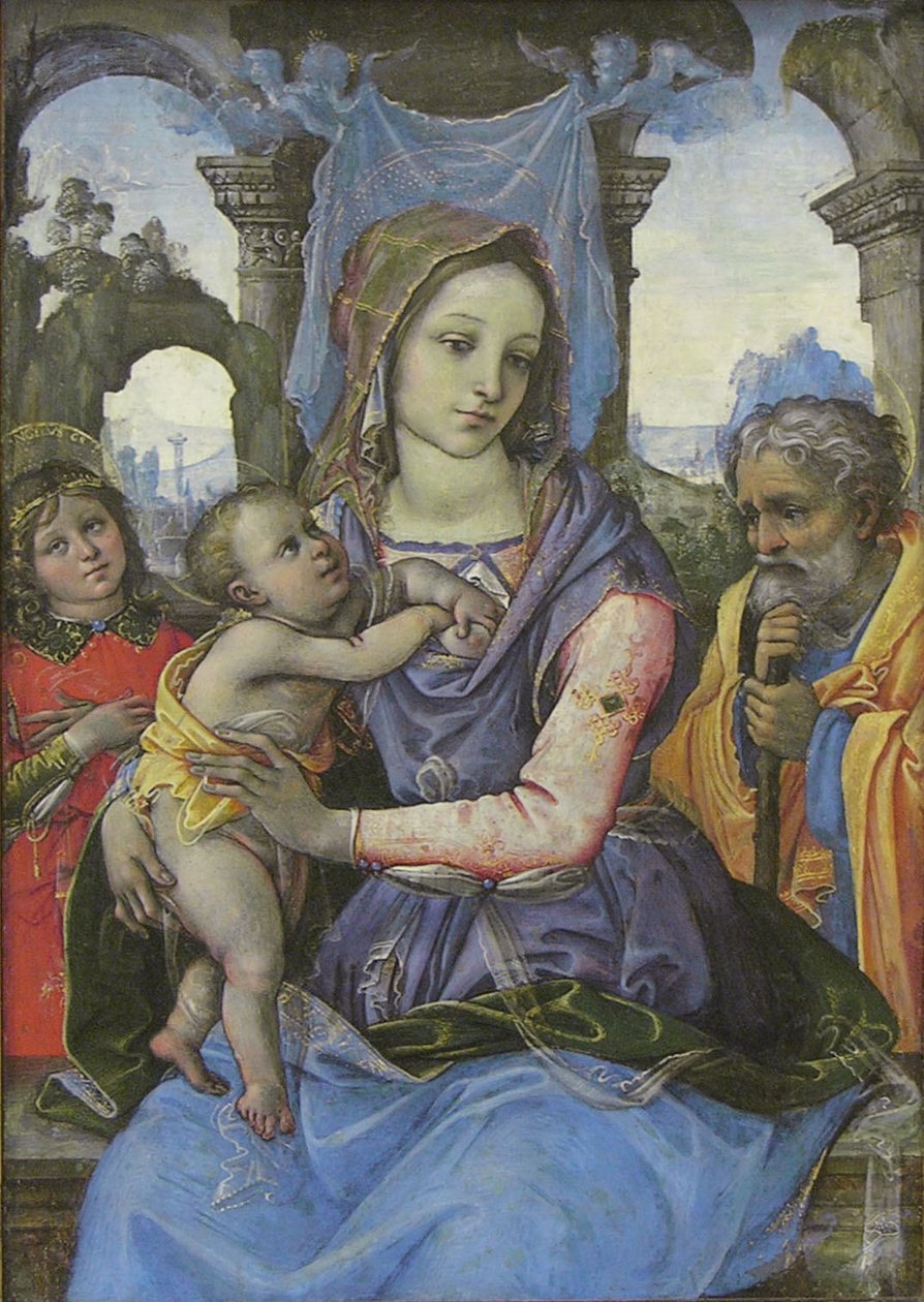 Madone et Enfant avec Saint Joseph et un Ange, vers 1490 - 1476 1524 Capponi
