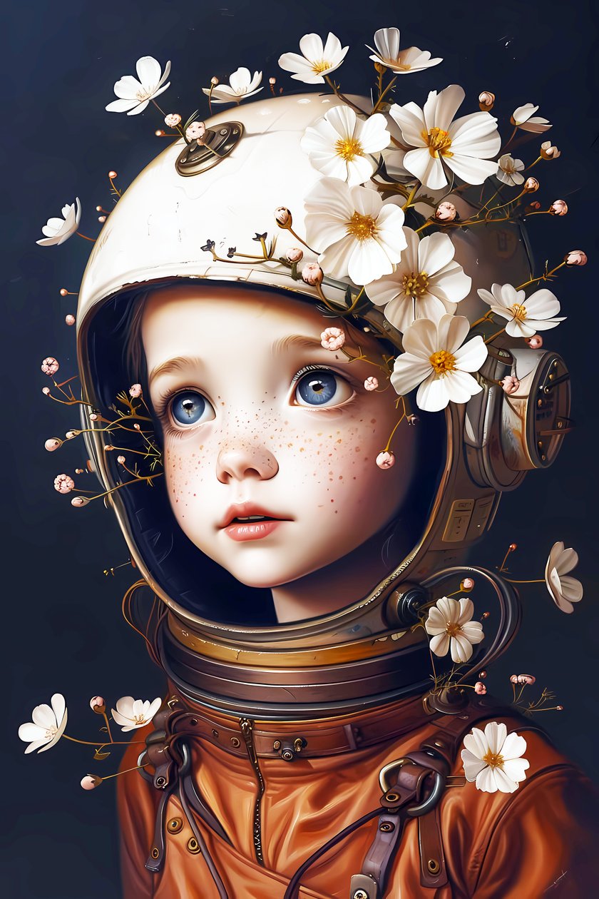 Enfant astronaute sur la planète des Fleurs - F. Abderrahim