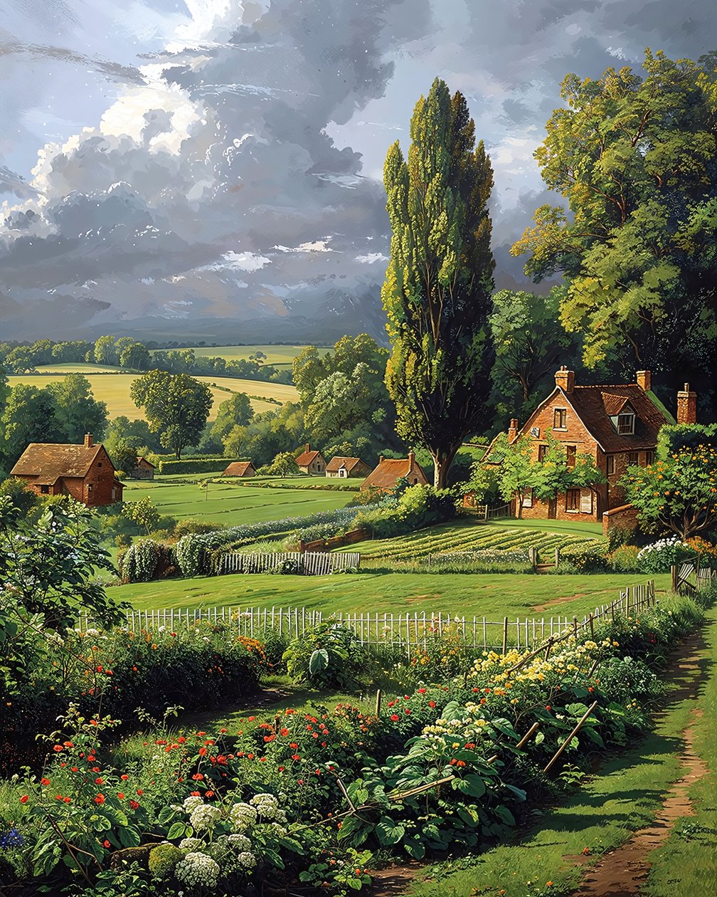 Paysage panoramique de campagne au printemps - F. Abderrahim