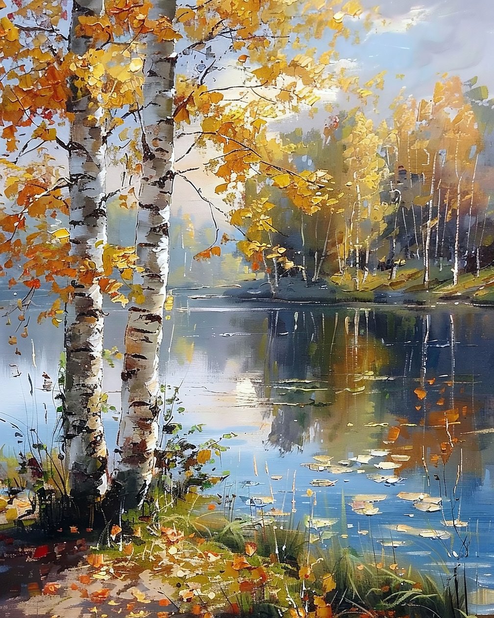 Paysage et arbres avec eaux cristallines - F. Abderrahim
