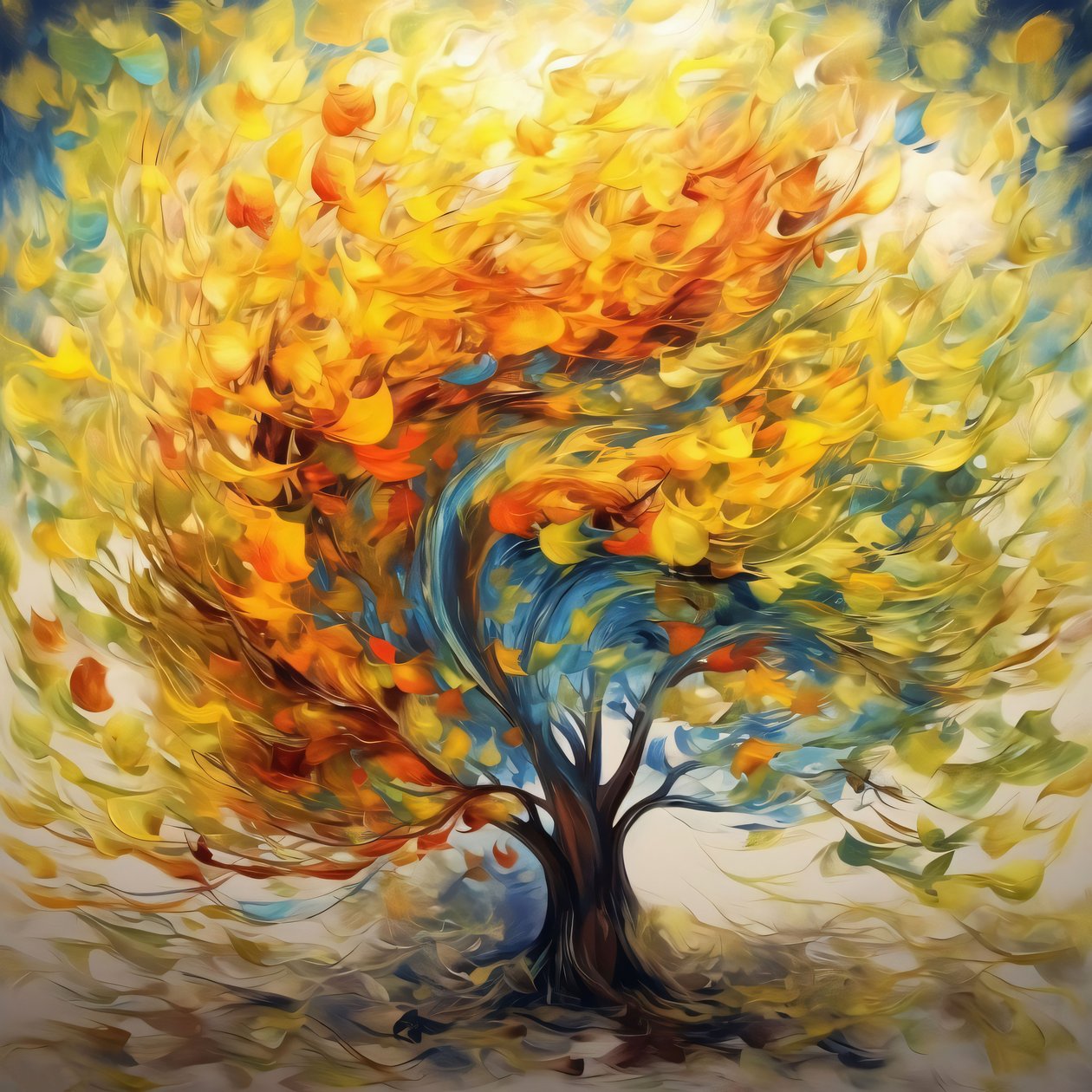 Arbre coloré œuvre d