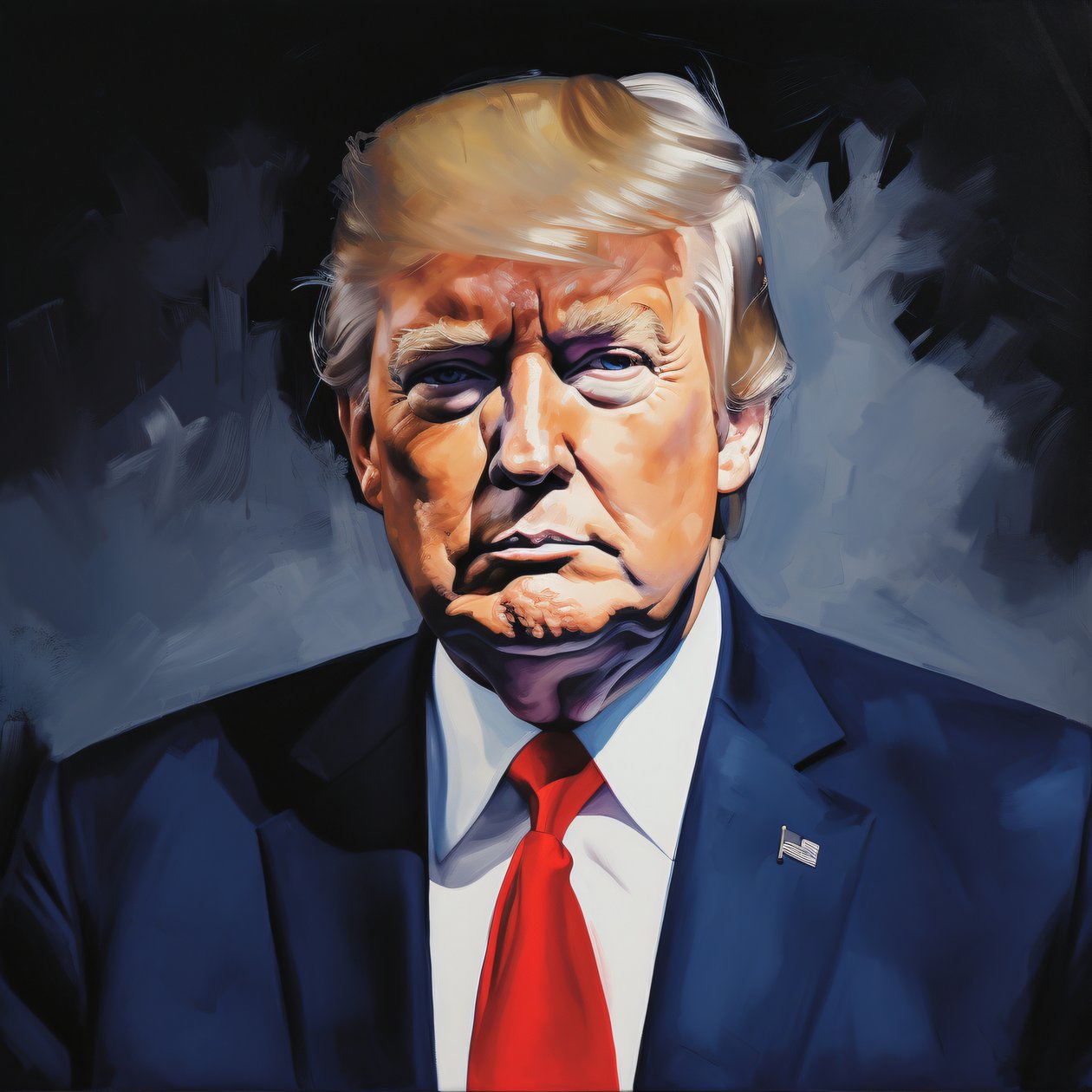 Peinture acrylique Donald Trump Politics Art Paintings for sale, wall decor prints - F. Abderrahim