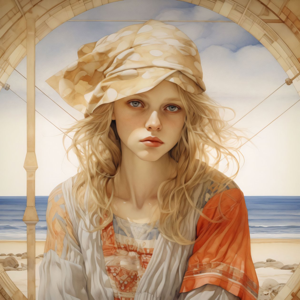 Élégance fantaisiste Alice dans le rêve de Mucha, , Décoration murale que vous allez adorer - F. Abderrahim