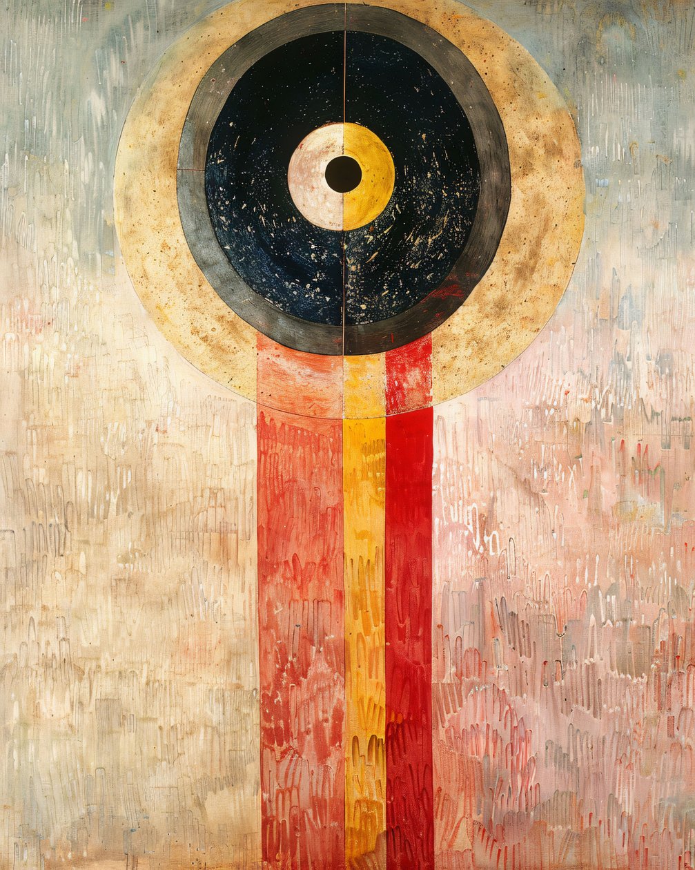 Peinture abstraite Hilma af Klint style inspiration, art mural | impression sur demande - F. Abderrahim