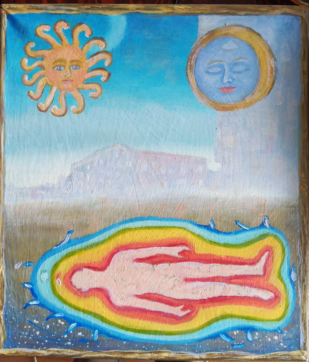 Paysage avec aura humaine - Elzbieta Goszczycka