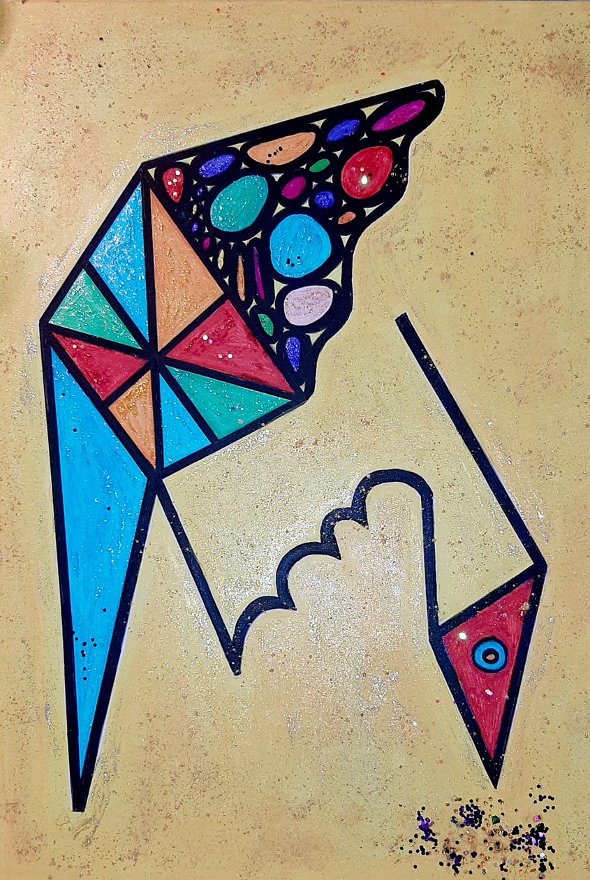 Oiseau qui picore - Steffi_Seiler_Art