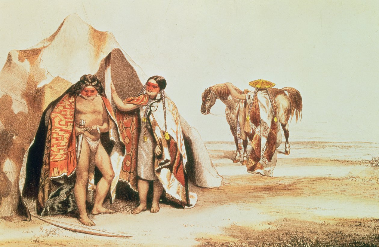 Indiens patagons, gravé par Emile Lassalle, vers 1830 - A. and Lassalle, E. DOrbigny