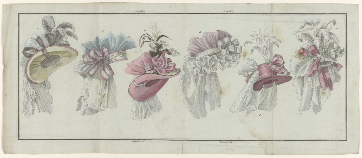 Magasin des Modes Nouvelles Françaises et Anglaises, 20 juillet 1787, 25e cahier, 2e année, Pl. unique - A.B. Duhamel