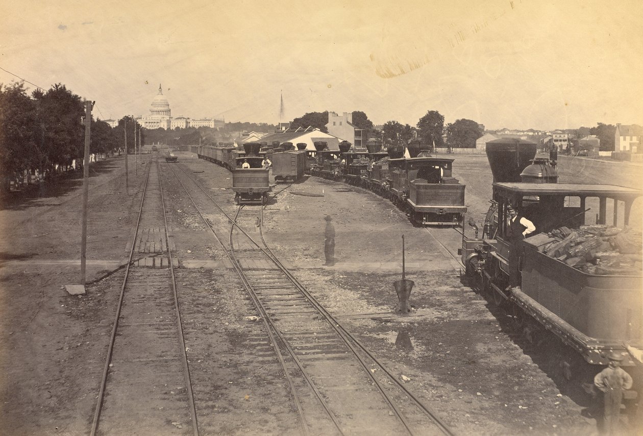 N° 189. Maryland Avenue Depot, Washington, D.C., avec des moteurs envoyés d