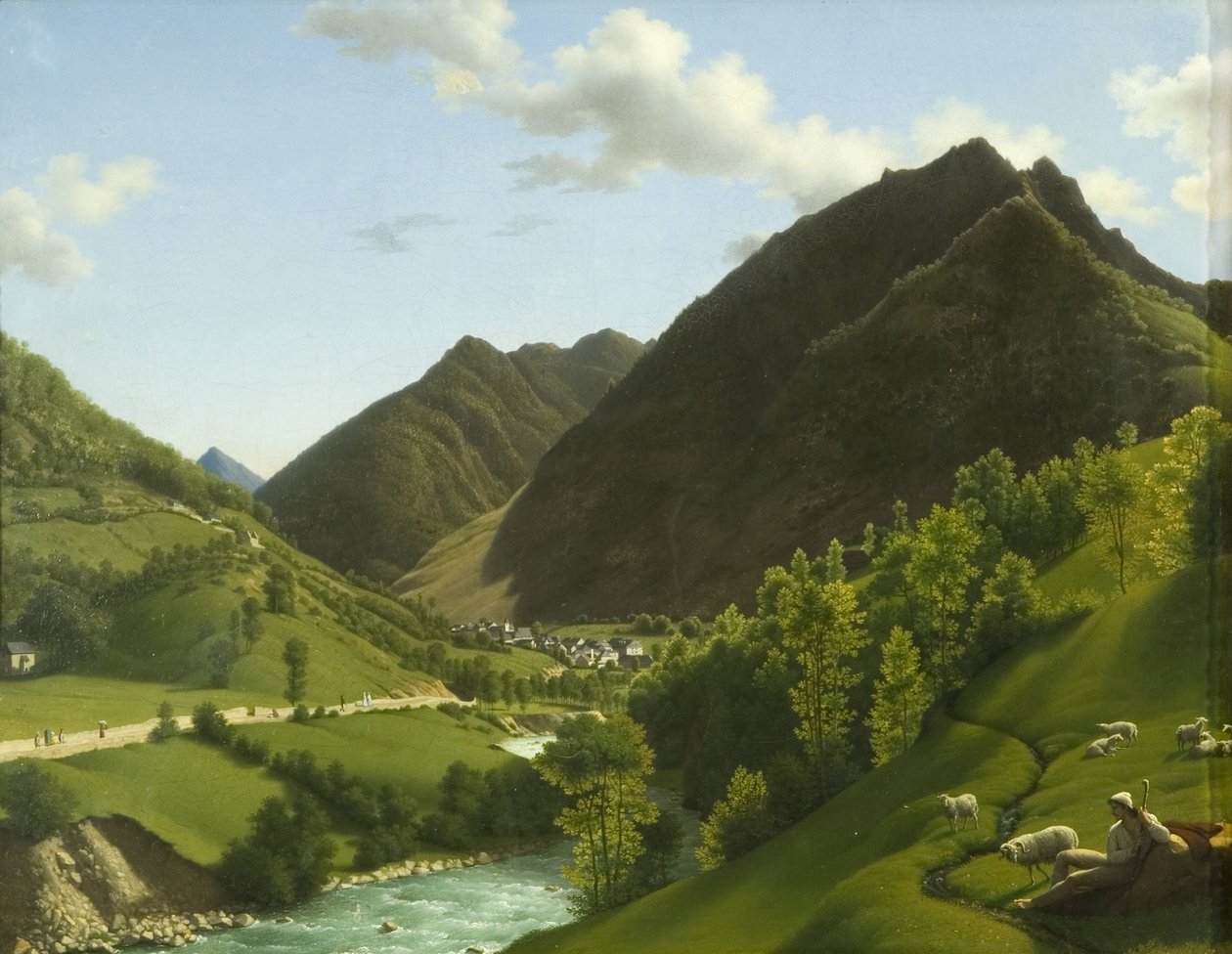 Une vallée dans les Pyrénées - A.L.R.M. Duperraux
