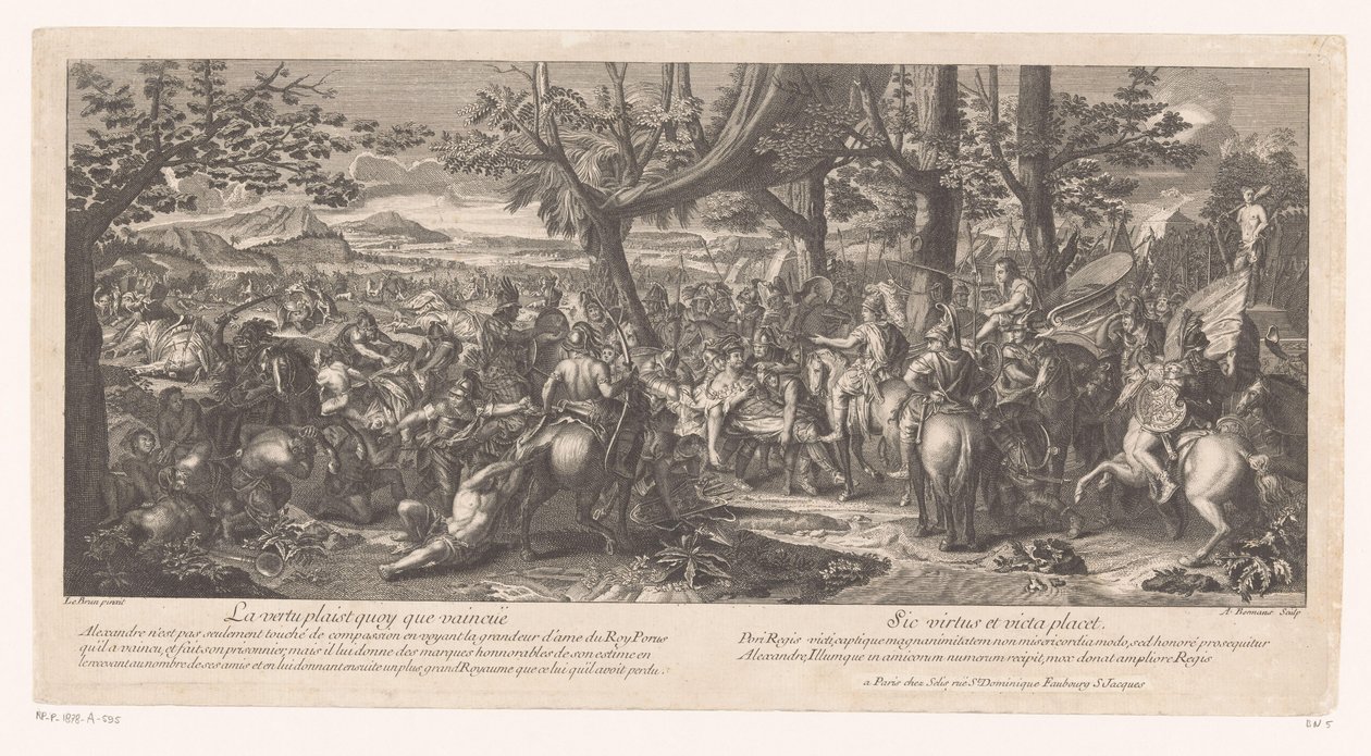 Roi Porus vaincu devant Alexandre le Grand (Les batailles d