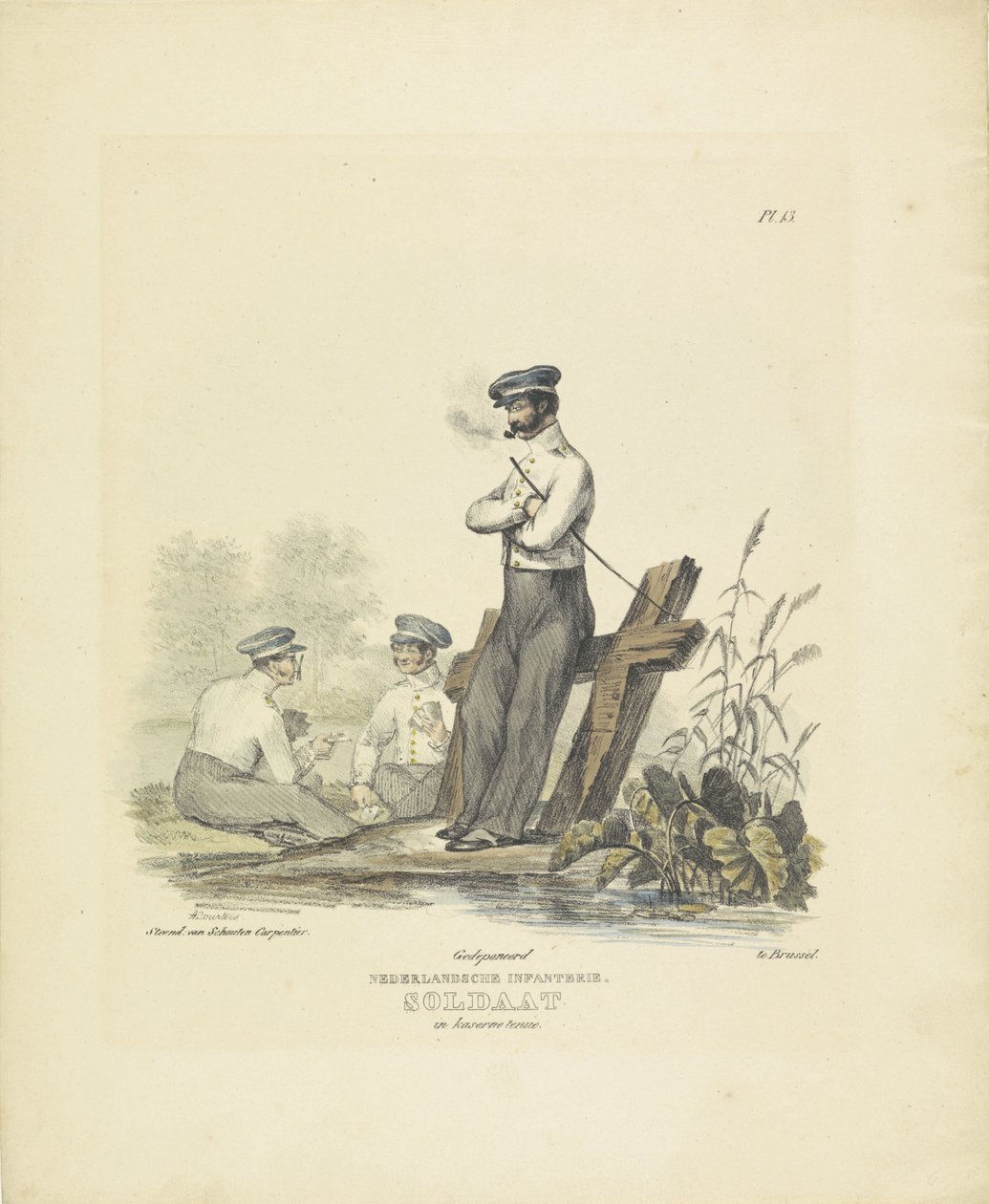 Soldat en tenue de caserne, 1820-1825 - A. Courtois