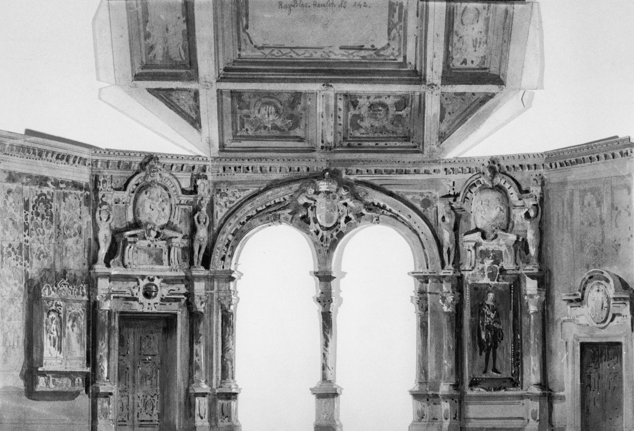 Décor pour Ruy Blas (1838) de Victor Hugo, reprise à la Comédie-Française en 1879 - A. Devred