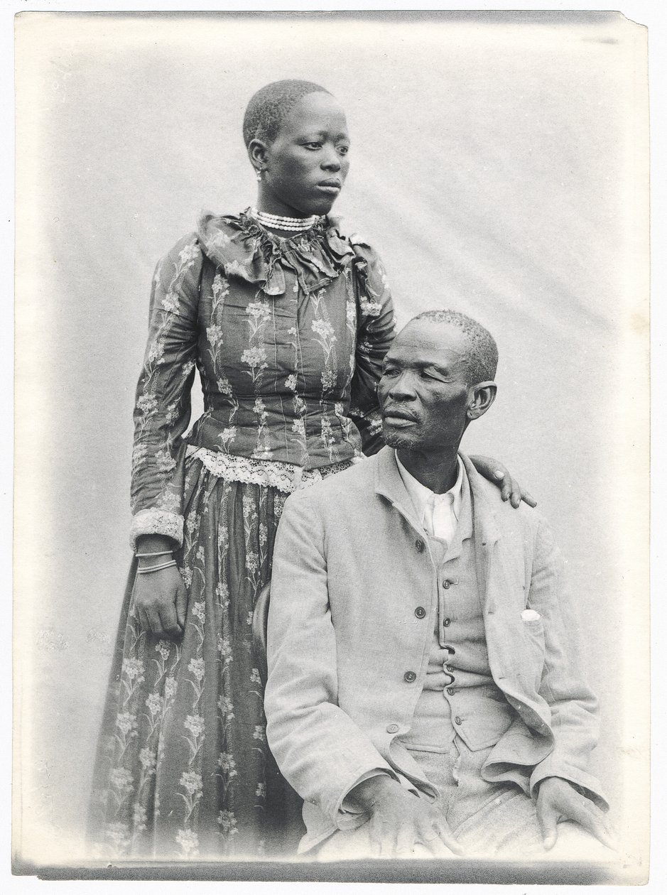 Khama et sa femme, c.1910 - A. E. Hargreave