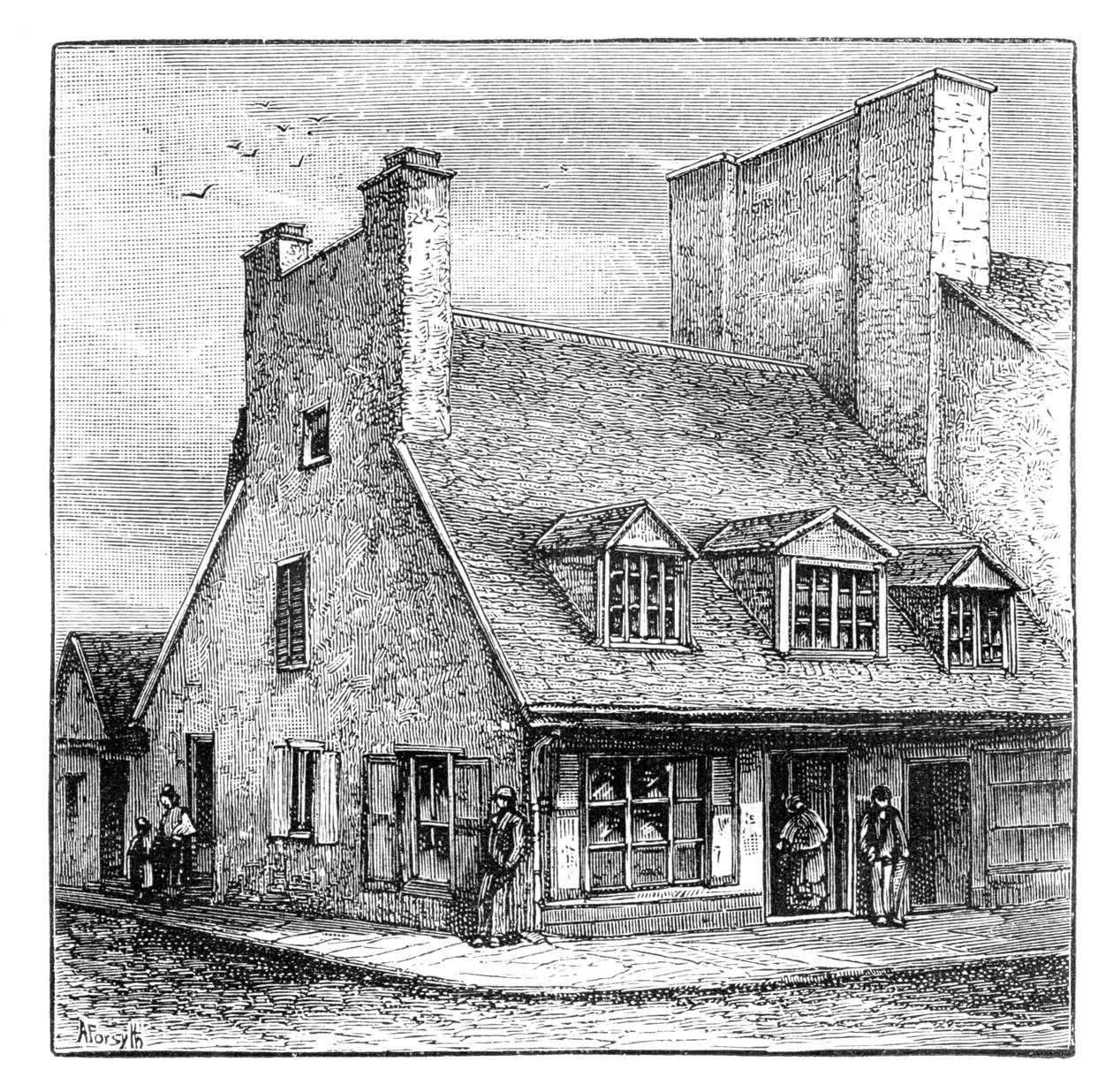 Vieille maison française, Québec, Canada, 1900 - A. Forsyth