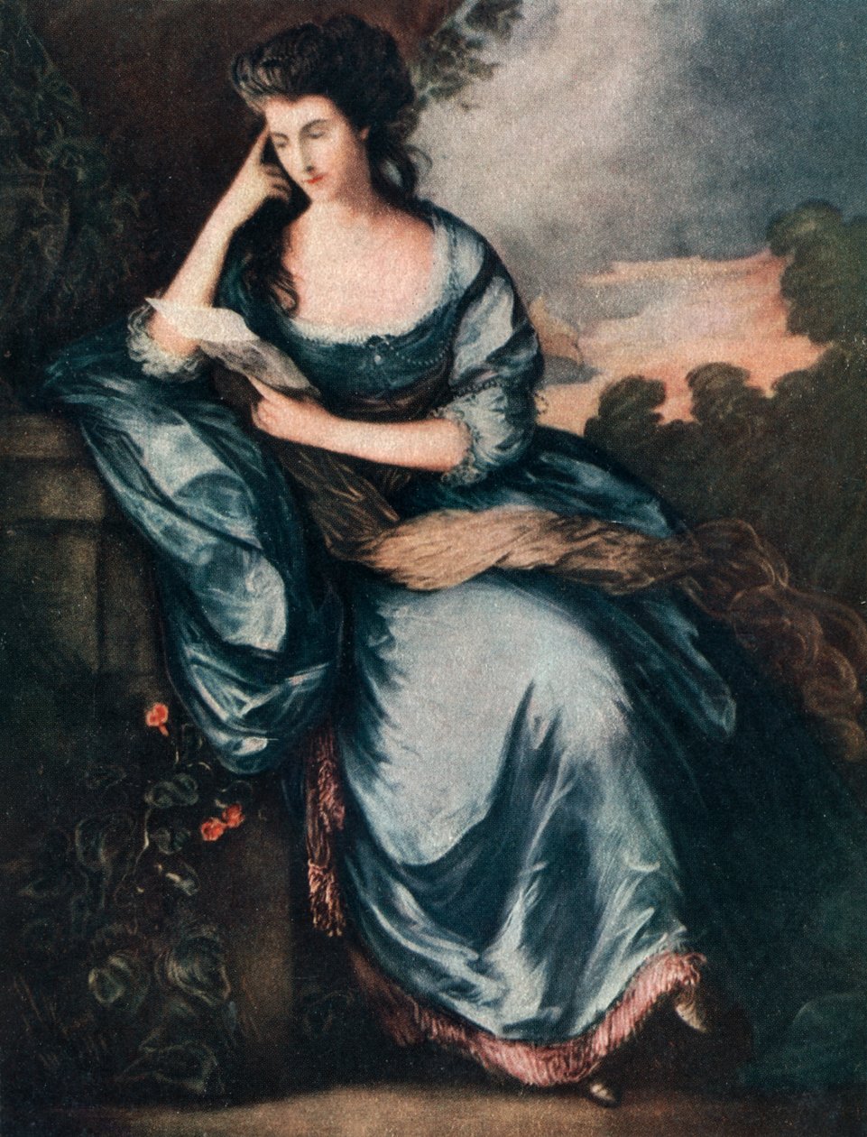 Lady Douglas dans le jardin, 18ème siècle 1912 - A James