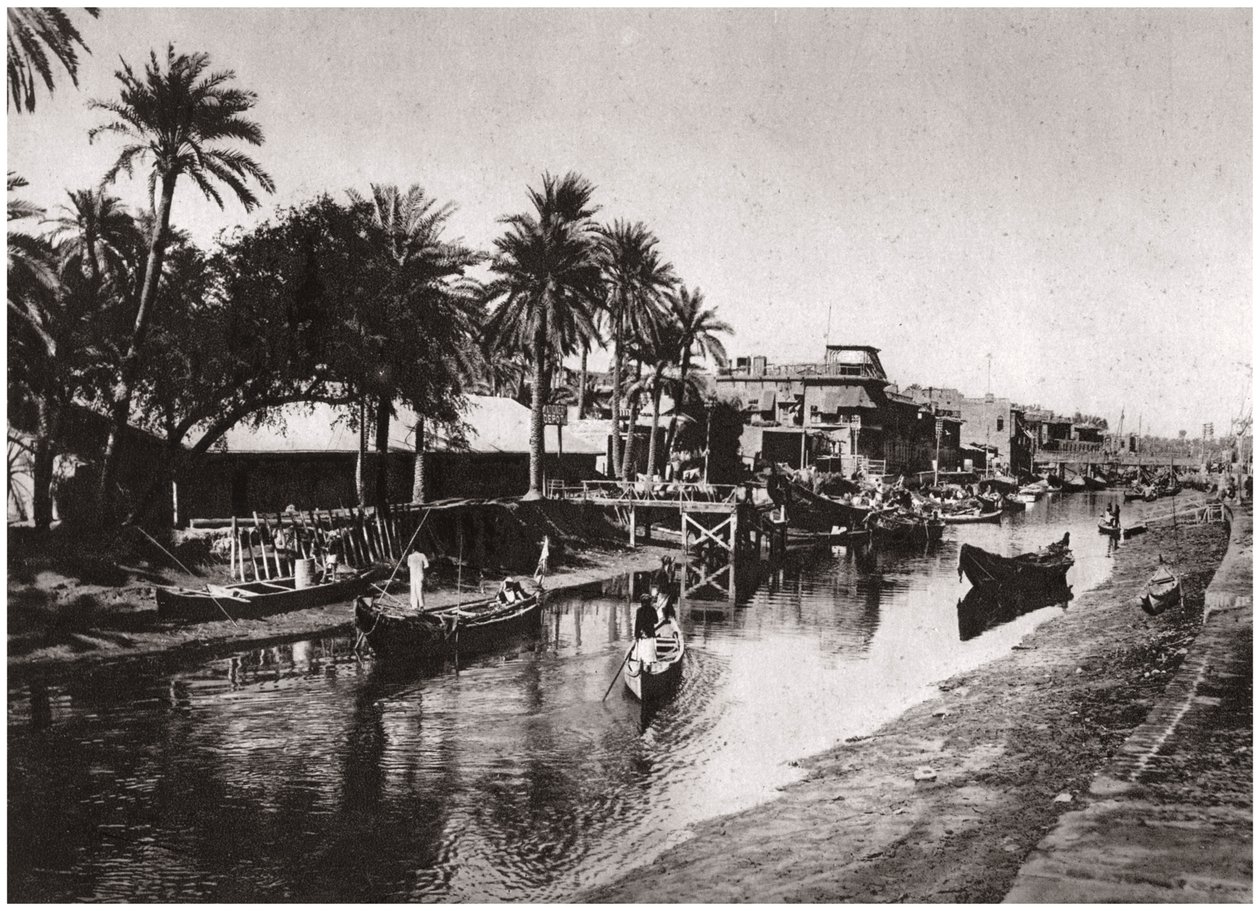 Ashar Creek menant au Shatt al-Arab, Bassora, Irak, 1925 - A. Kerim