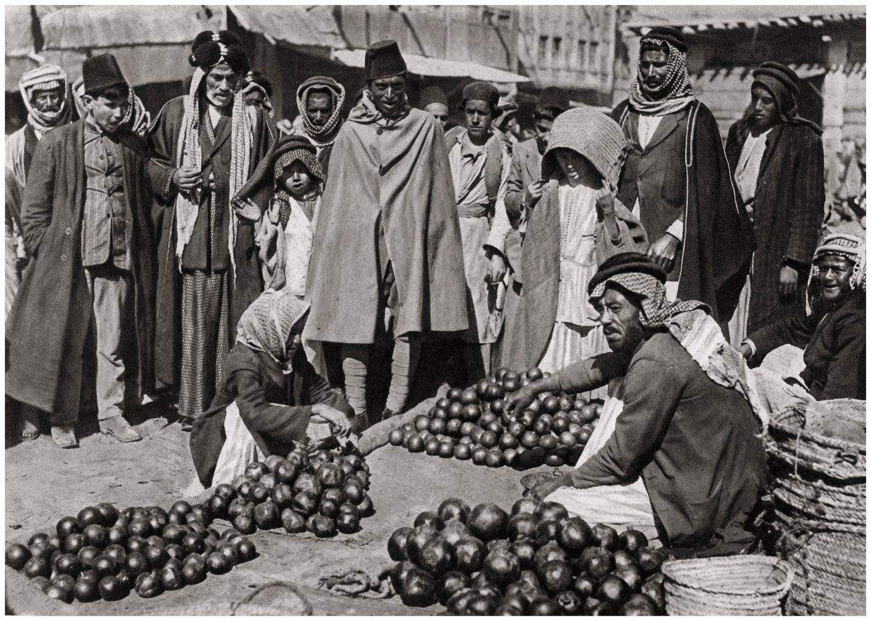 Marché aux fruits à Bagdad, Irak, 1925 - A. Kerim