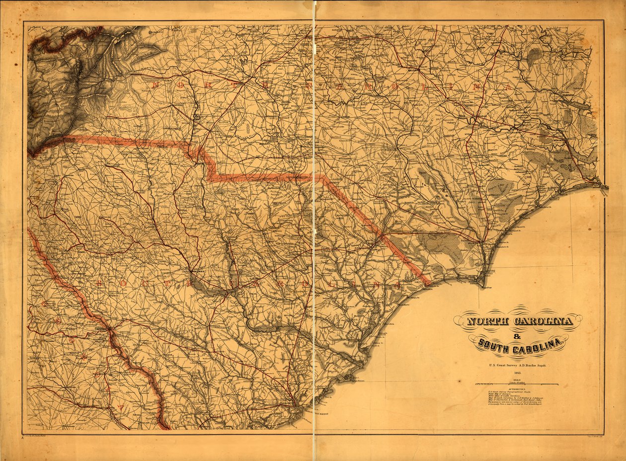 633 600. LC Civil War Maps (2e éd.), 305a.4 Carte générale. Les autorités utilisées pour réaliser la carte sont listées sous le titre. Les noms des États, les frontières et les chemins de fer sont surimprimés en rouge. Description dérivée de la bibliograph - A. Lindenkohl