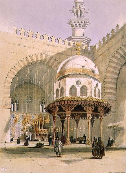 La Mosquée du Sultan Hassan, Le Caire, publiée en 1846 - A. Margaretta Burr