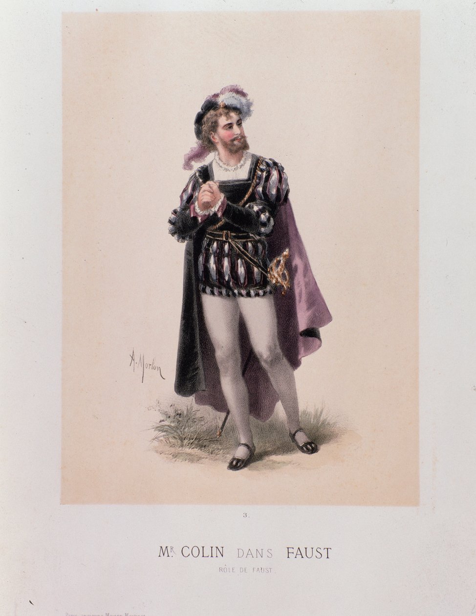 Monsieur Colin dans le rôle de Faust, opéra de Charles Gounod - A. Morton
