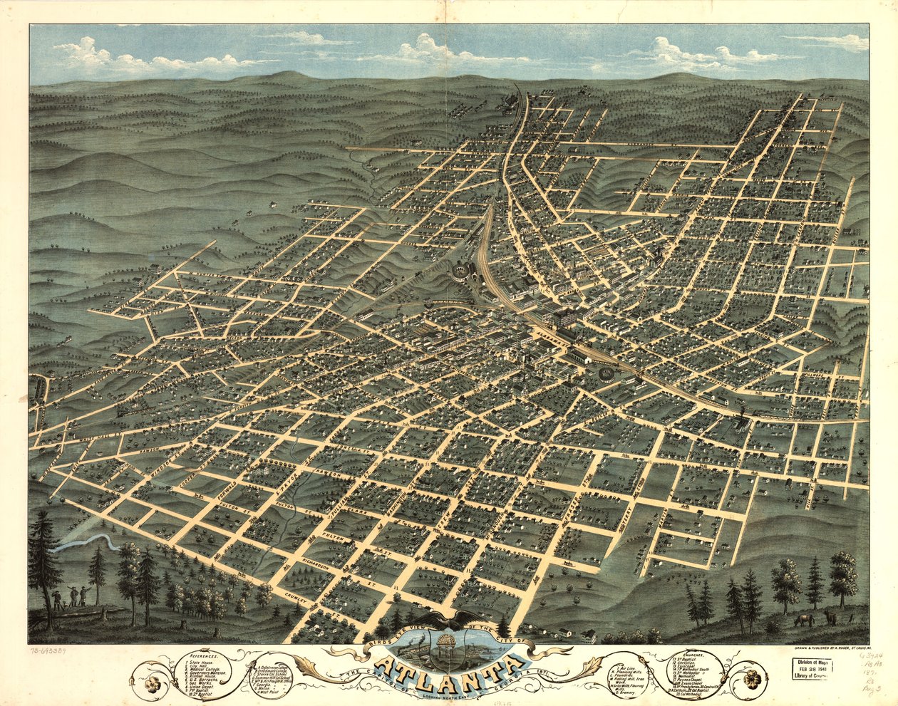 Vue aérienne de la ville d