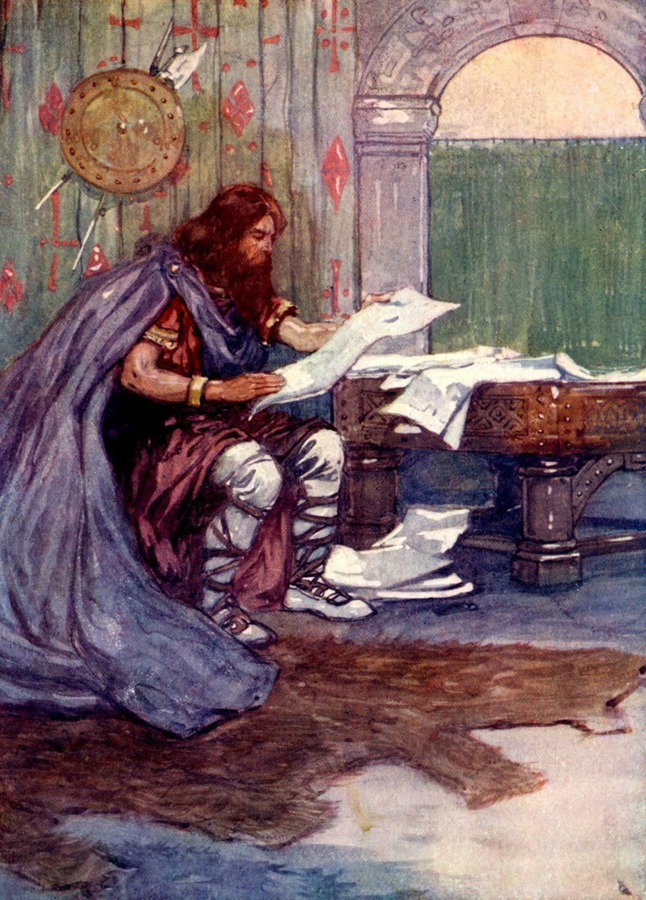 Alfred trouvait beaucoup de plaisir à lire, IXe siècle, 1905 - A. S. Forrest