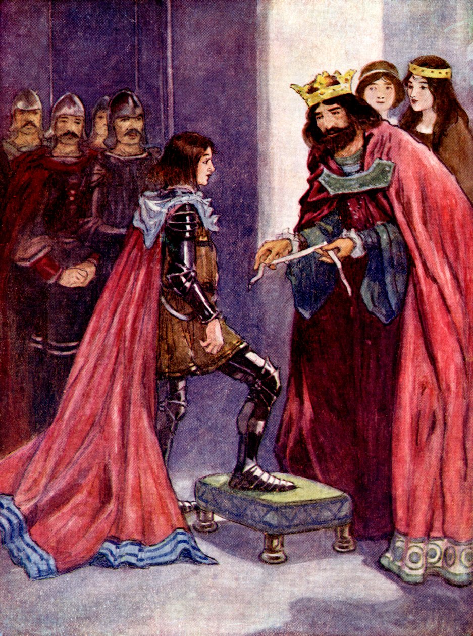Le roi a fait du Prince Noir un chevalier de l