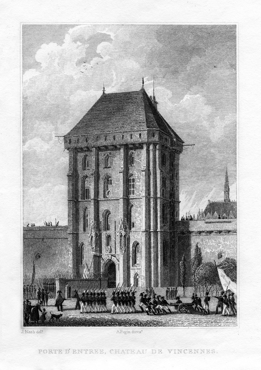 Porte principale, Château de Vincennes, Paris - A. W. N. Pugin