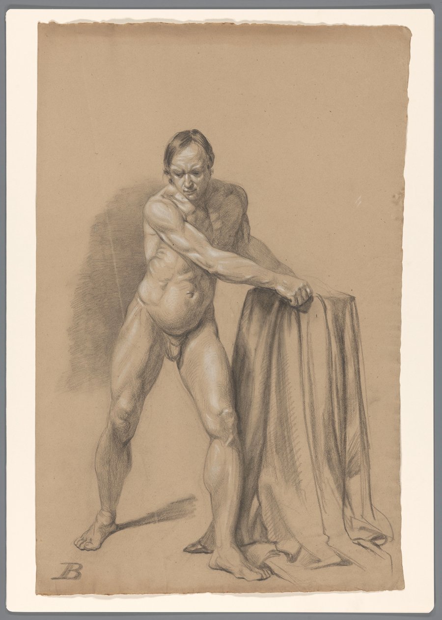 Homme nu debout, vu de face - A. Waterloo (attributed to)