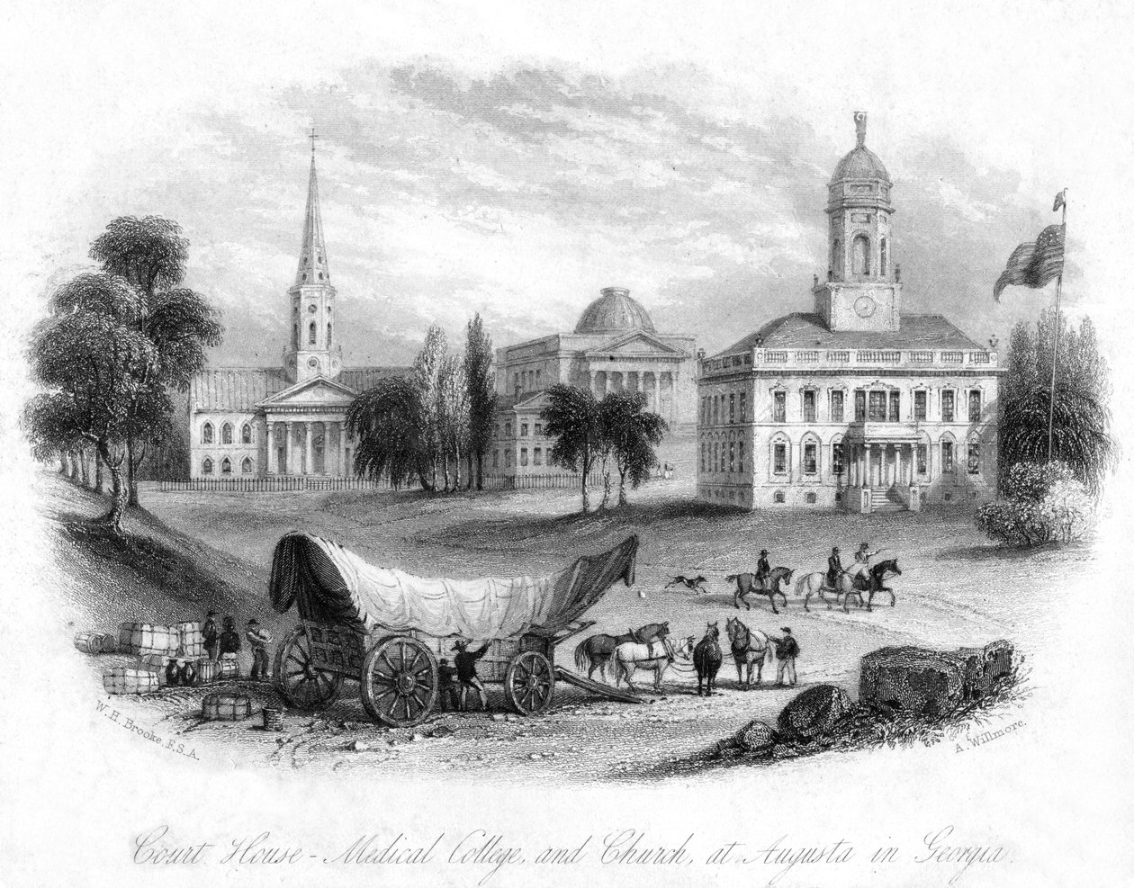 Le palais de justice, le collège médical et l