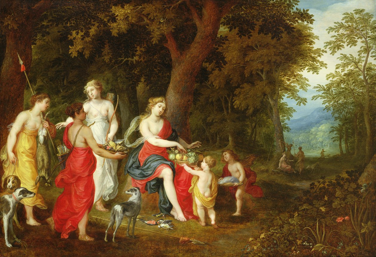 Diane et ses servantes, après la chasse, 1626 - A. and Balen, H. van Govaerts