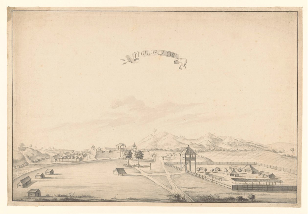 Vue du fort Salatiga - A. de Nelly (possibly)