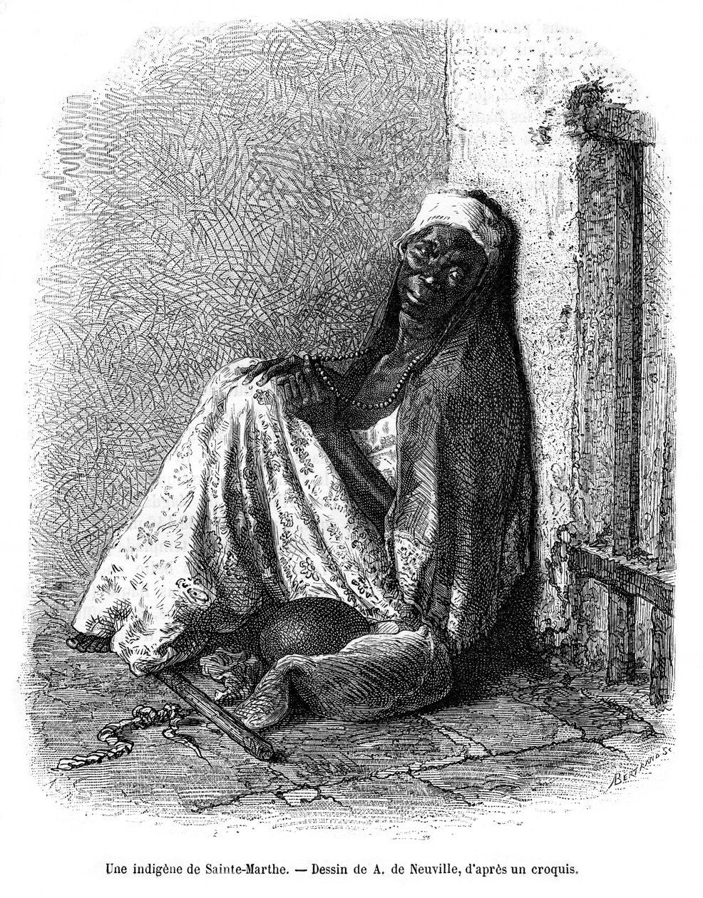 Une femme de Santa Marta, Colombie, 19e siècle - A. de Neuville