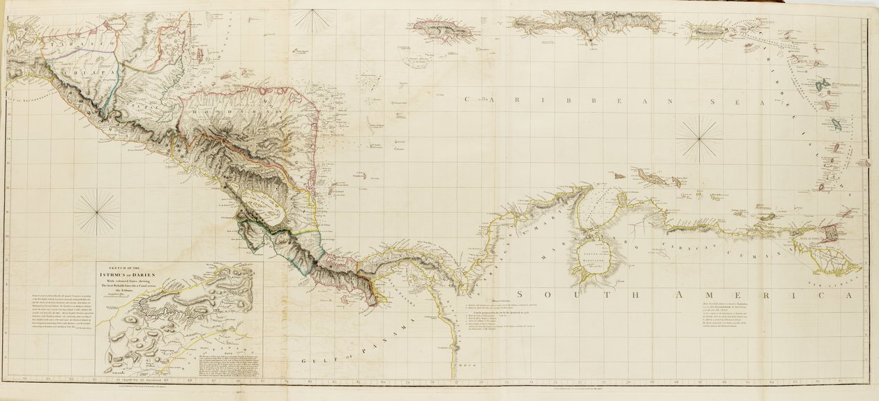 Carte des Antilles et des dominions espagnols en Amérique du Nord - Aaron Arrowsmith
