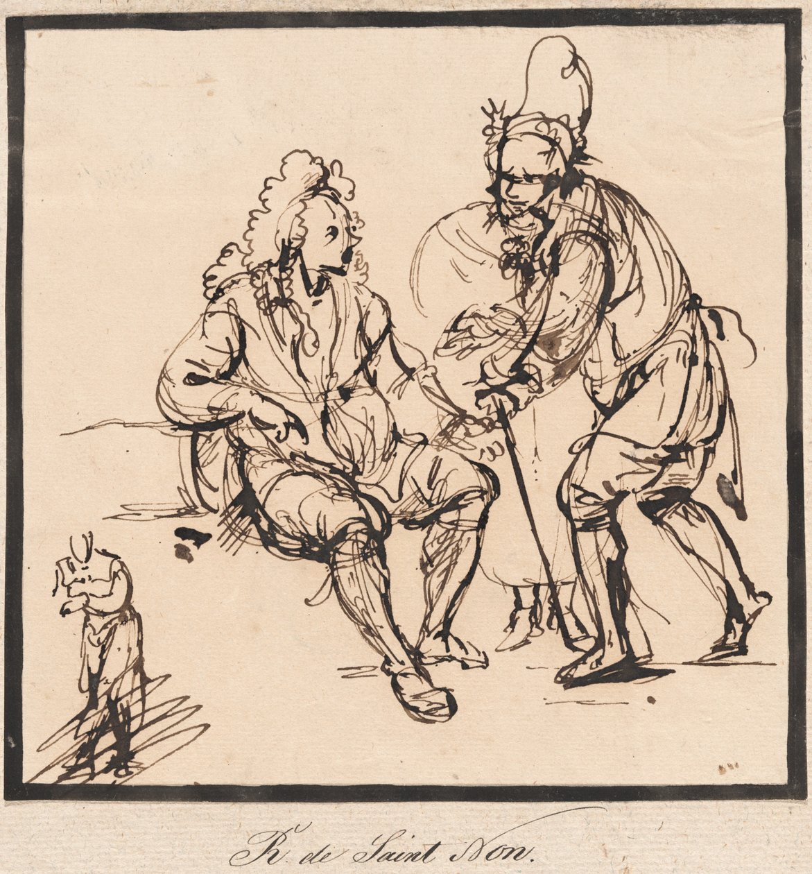 Un jardinier et un gentilhomme - Abbé de Saint Non Jean Claude Richard