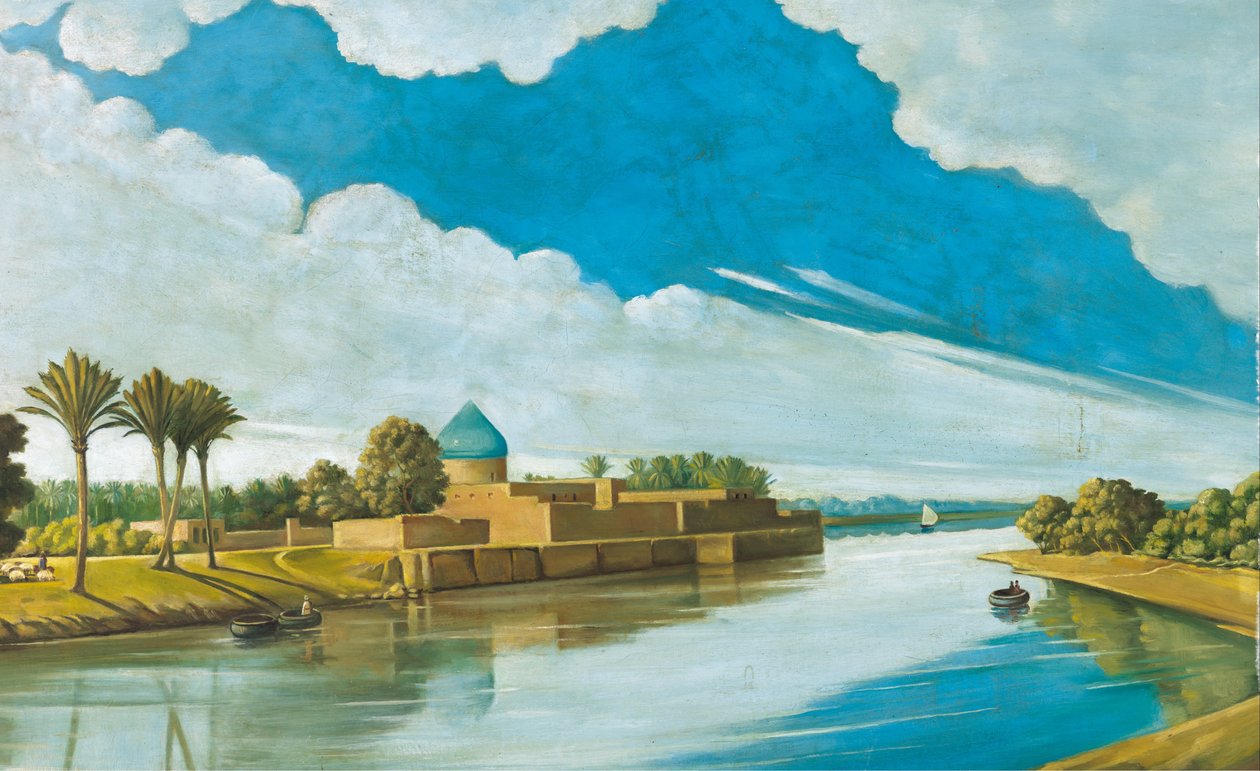 Scène fluviale sur les rives du Tigre - Abdul Qadir al Rassam