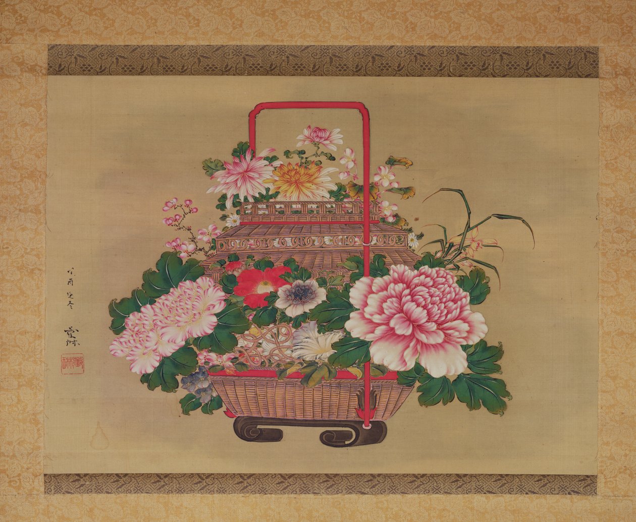 Panier de fleurs, 1837 - Abe Kan Torin