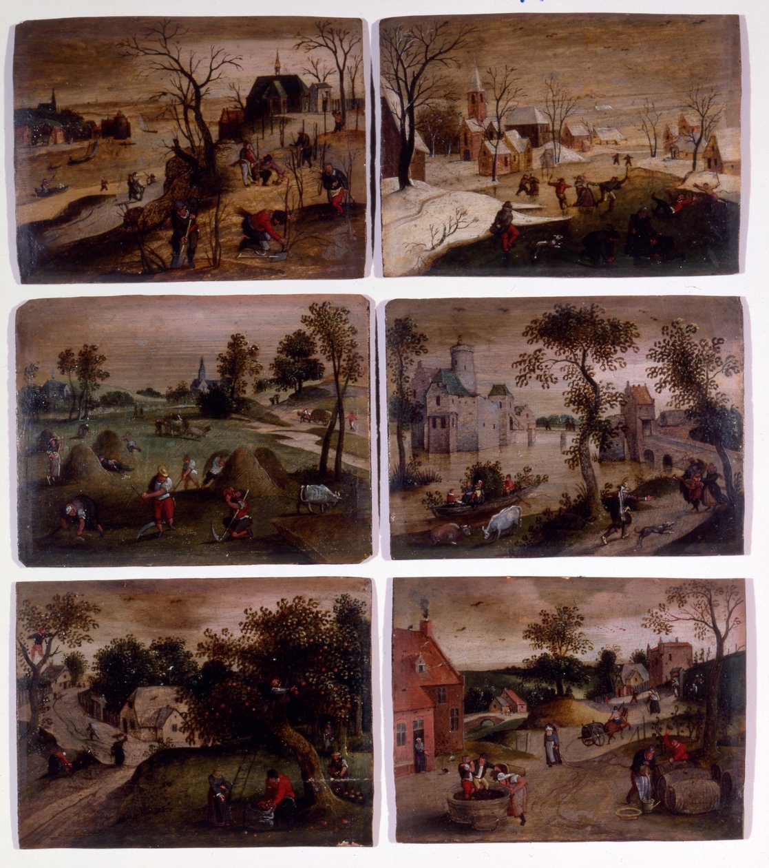 Janvier, Février, Mai, Juin, Septembre et Octobre - Abel (studio of) Grimmer or Grimer
