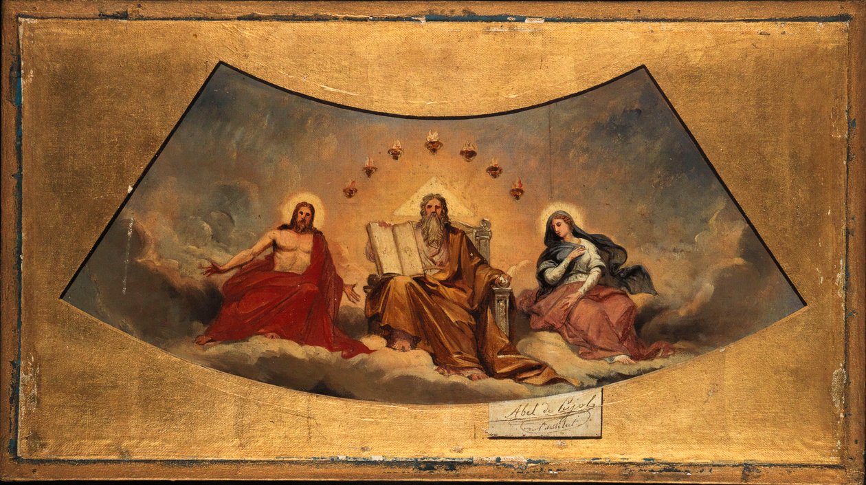 French: Le Père éternel, le Christ et la Vierge - Abel de Pujol