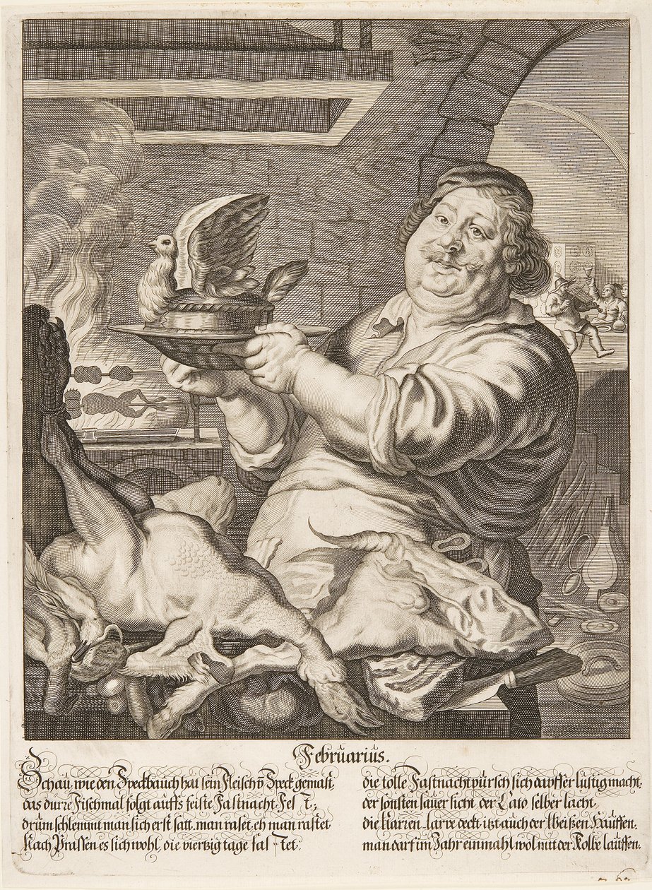 Gravure de Février de la série Les douze mois de l