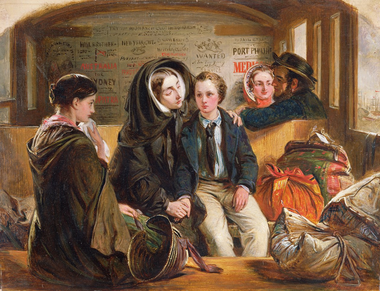 Deuxième classe - La séparation ainsi nous nous séparons riches en chagrin, séparant les pauvres., 1855 - Abraham Solomon