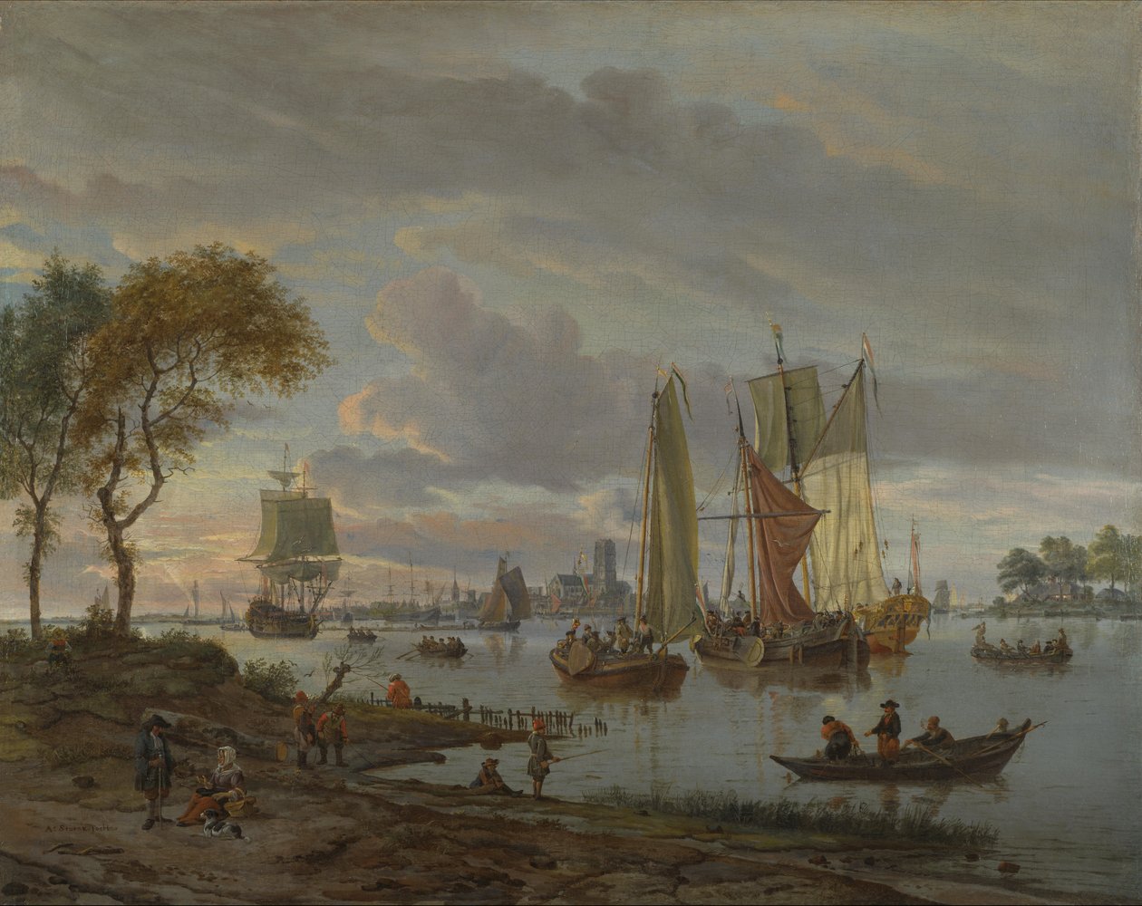 Vue sur une rivière - Abraham Storck