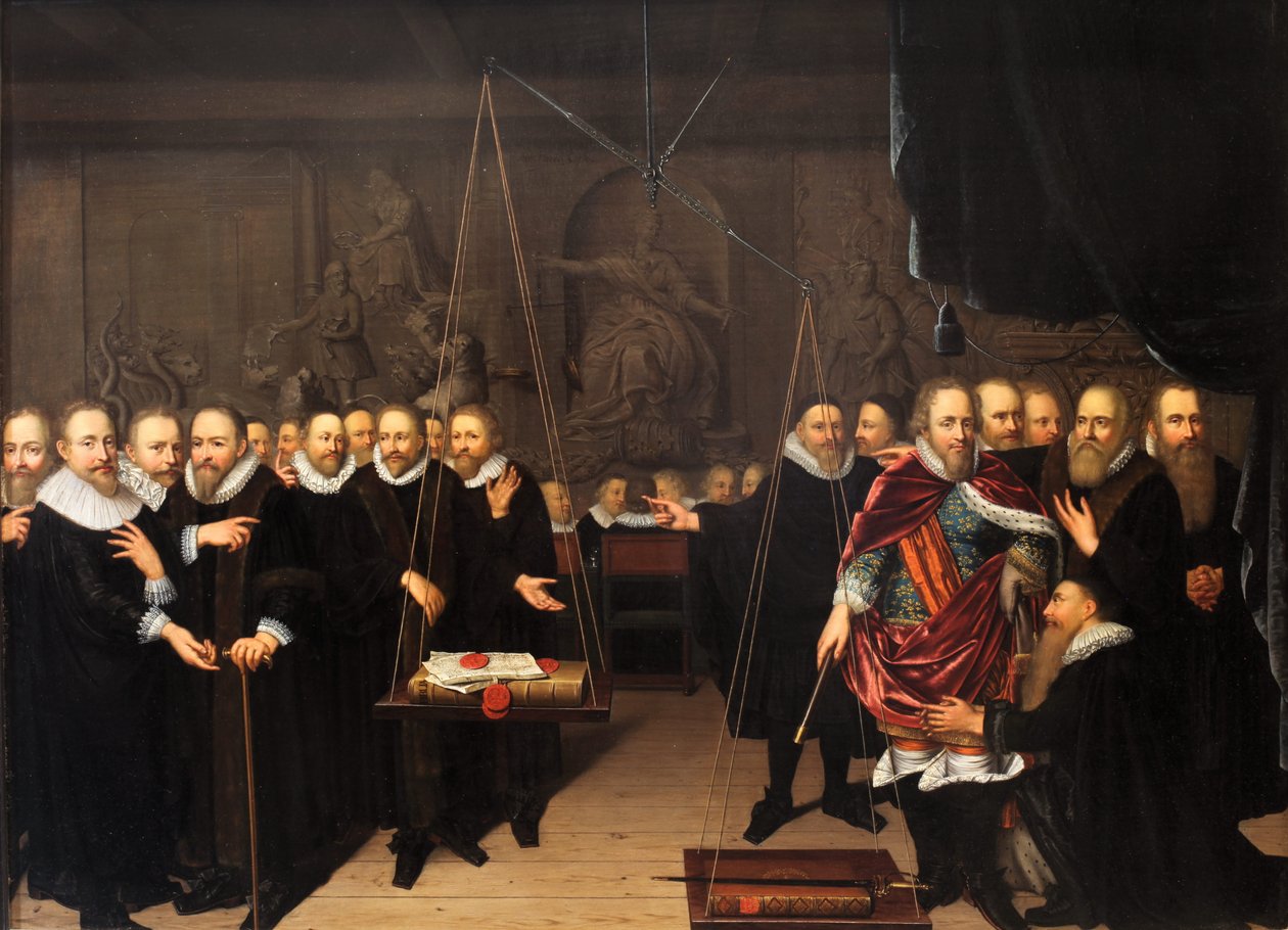 Allégorie de la dispute théologique entre les arminiens et leurs opposants - Abraham van der Eyk