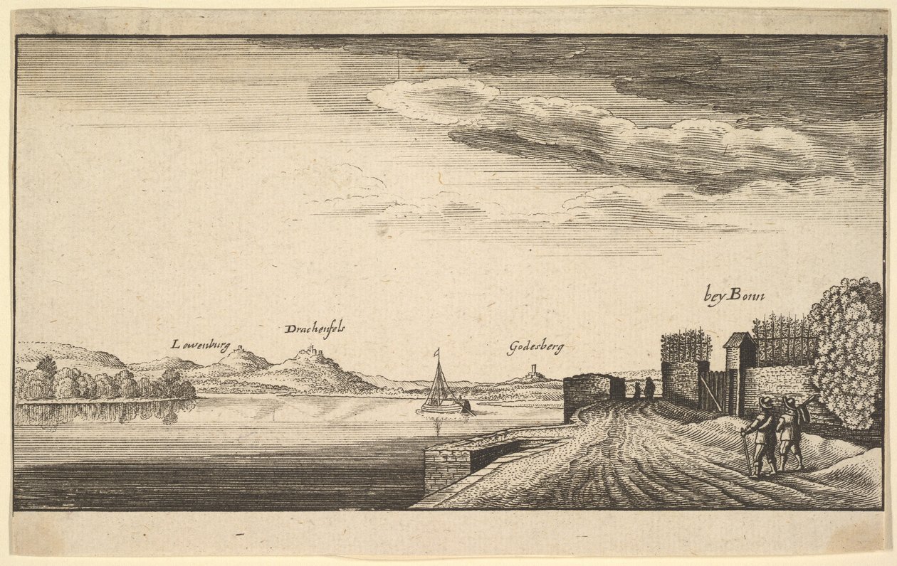 Le Rhin près de Bonn, copie, 1625-77 - Abraham Aubri